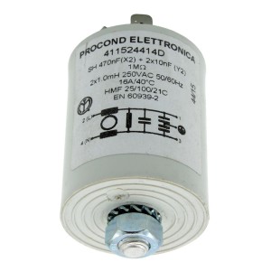 Dishwasher noise filter 0,47µF 250V 5 contacts UNIVERSAL 2