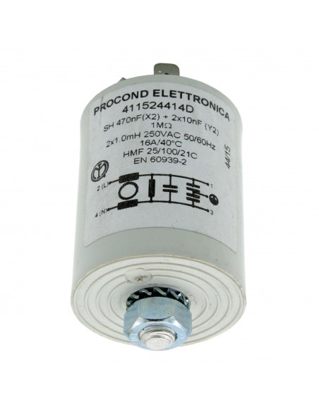 Filtre anti bruit lave-vaisselle 5 contacts 0,47µF 250V UNIV.