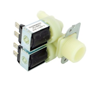 Zweifache Elektroventil Waschmaschine 180° 230V Ø12mm UNIVERSAL 2