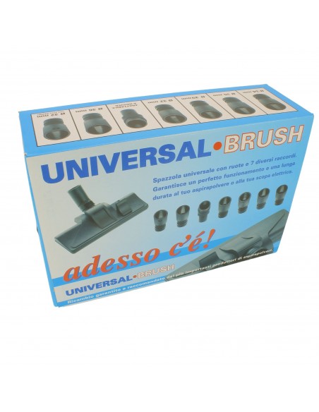 Kit Spazzola Aspirapolvere con ruote e 7 raccordi Universale
