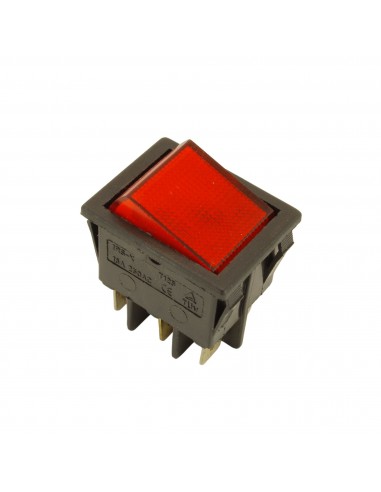 Small appliances red switch 6 contacts 16A 250V UNIVERSAL