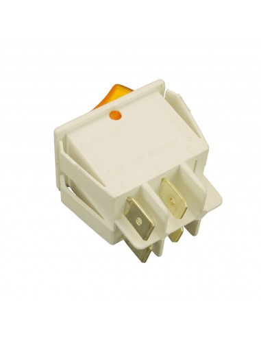 Interruptor bipolar amarilla 16A 250V 4 contactos 22x30mm UNIV.