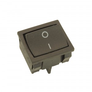 Leuchtwippschalter schwarz 2-polig 10A 250V 4Anschlüsse 22x30mm