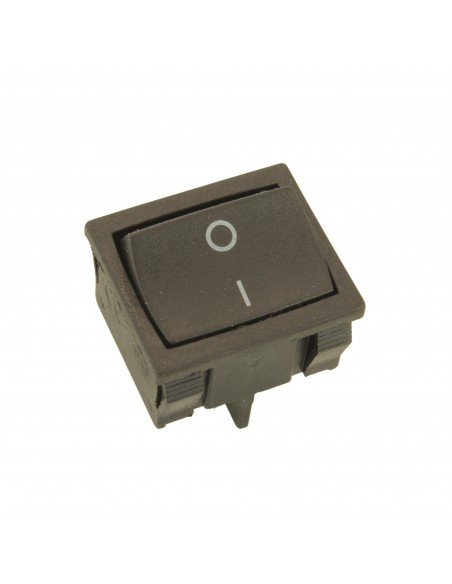 Interrupteur noir bipolaire 10A 250V 4contacts 22x19mm UNIVERSEL