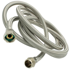 Prolunga Tubo carico Lavatrice inox 2,50mt Ø12x17 3/4M-3/4F conf