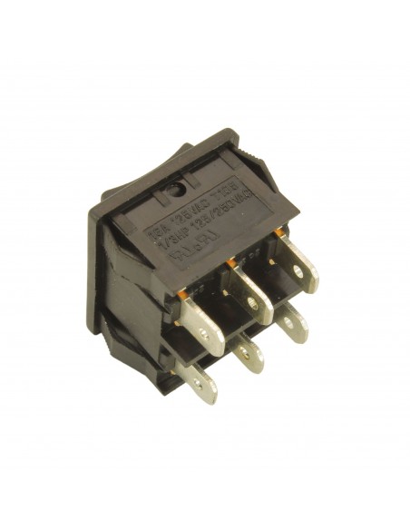 Interruptor bipolar 10A 250V 6 contactos 22x19mm