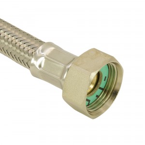 W.M. stainless steel inlet hose 2,50m Ø12x17 3/4F-3/4F 90 UNIV 2