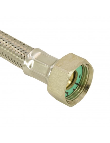 Tubo carico Lavatrice inox 3,50m Ø12x17 3/4F-3/4F 90° Un