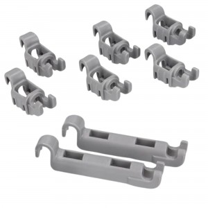 Kit ganchos cesta avavajillas 8pzs orig. BOSCH 00611472 2