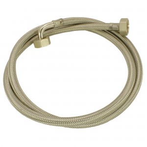 Tuyau charge inox réfrigérateur 1,50m Ø9x13 3/4F-3/4F 90°