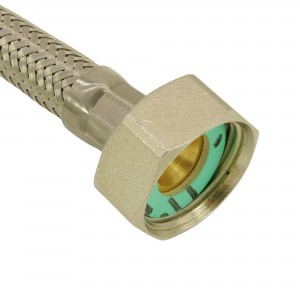 Tuyau charge inox réfrigérateur 1,50m Ø9x13 3/4F-3/4F 90° 2