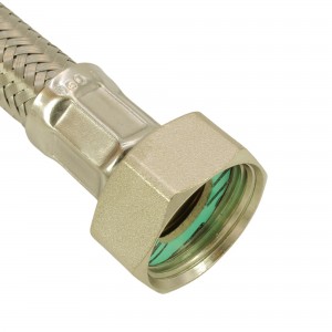 W.M. stainless steel inlet hose Ø12x17 a Y 3/4F - 3/4F-3/4F 2
