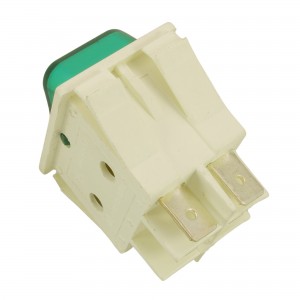 Interruptor bipolar verde 16A 250V 4 contactos 22x30mm UNIVERSAL 2