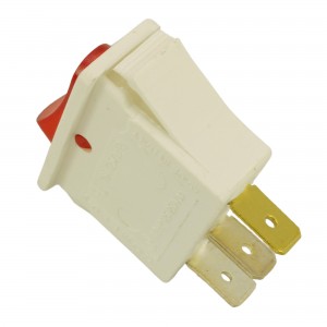 Interrupteur rouge unipolaire 16A 250V 3contacts UNIVERSEL 2