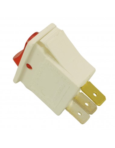 Leuchtwippschalter rot 1-polig 16A 250V 3 Anschlüsse UNIVERSAL