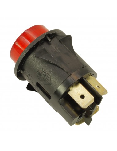 Pulsante 10A 250V 4 contatti luminoso rosso Universale Pulsante 10A 250V 4 contatti luminoso rosso Universale