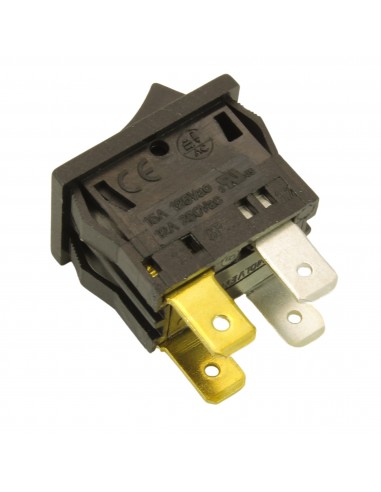 Interruttore bipolare 12A 250V 4 contatti 13x19mm nero Interruttore bipolare 12A 250V 4 contatti 13x19mm nero