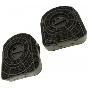 Kit 2pcs filtres charbon hotte Type 200 D200 ELICA WHRILPOOL 481281718522 50290648000 C00090813