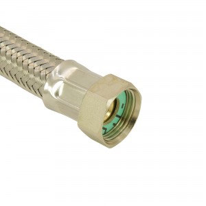 W.M. stainless steel inlet hose 2,00m Ø12x17 1/2F-3/4F 90° UNIV 2