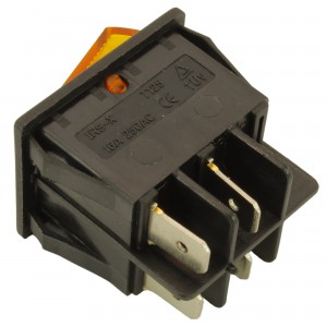 Interrupteur jaune 22x30mm pétit électroménager UNIVERSEL 2