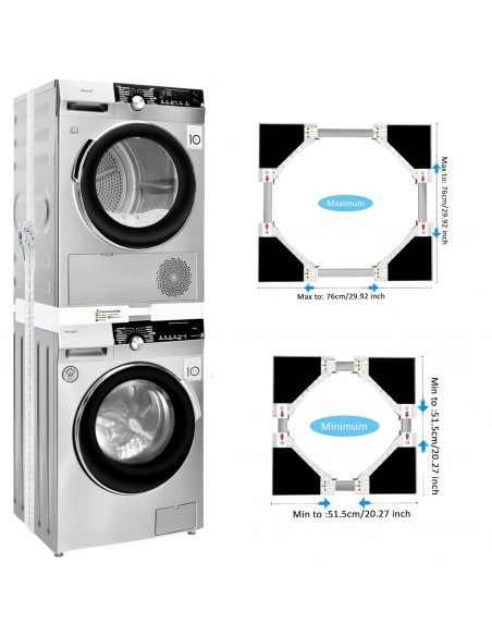 Universal Tumble Dryer-Washing Machine Stacking Kit